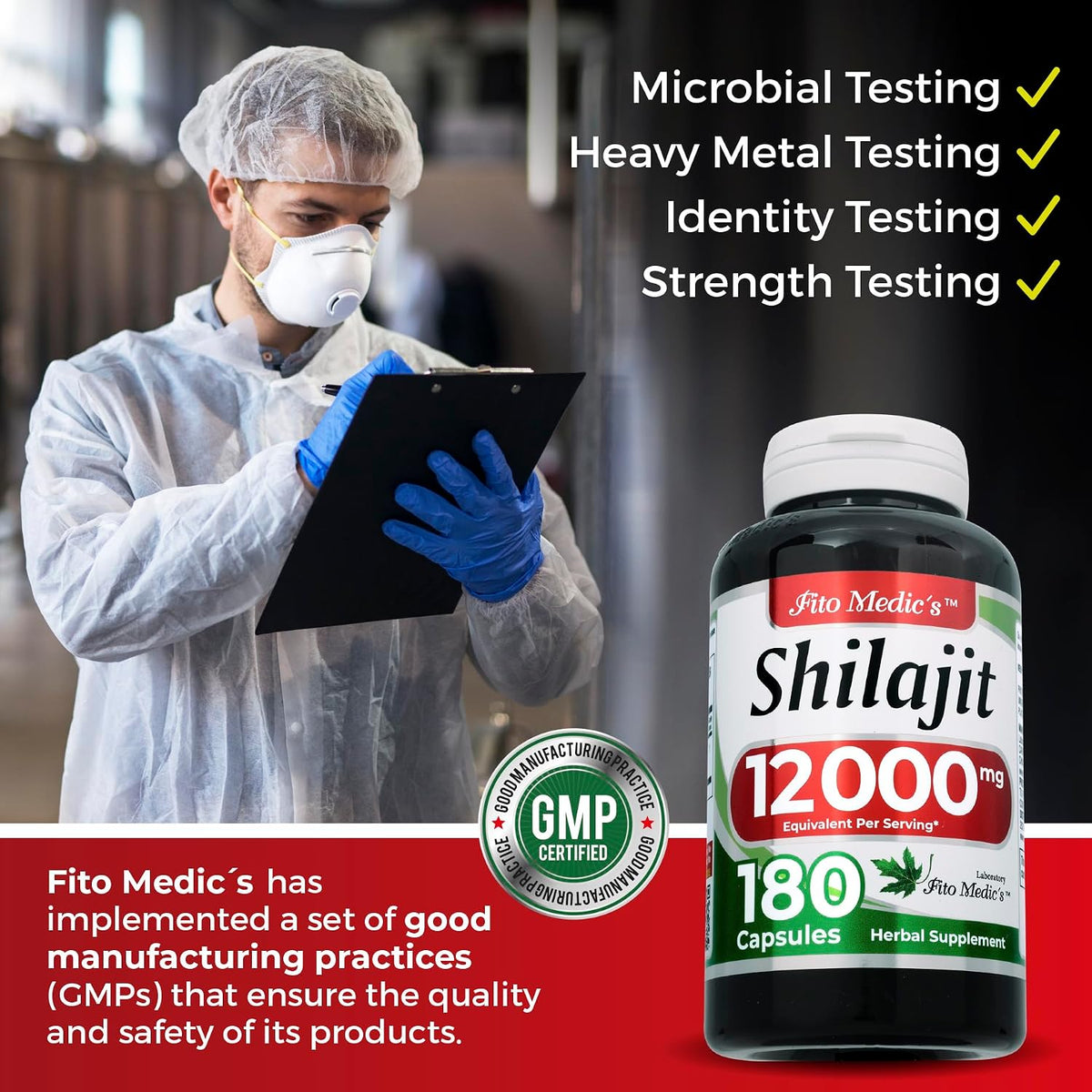 FITO MEDIC'S Lab Shilajit Capsules, 180 Count - görsel 5