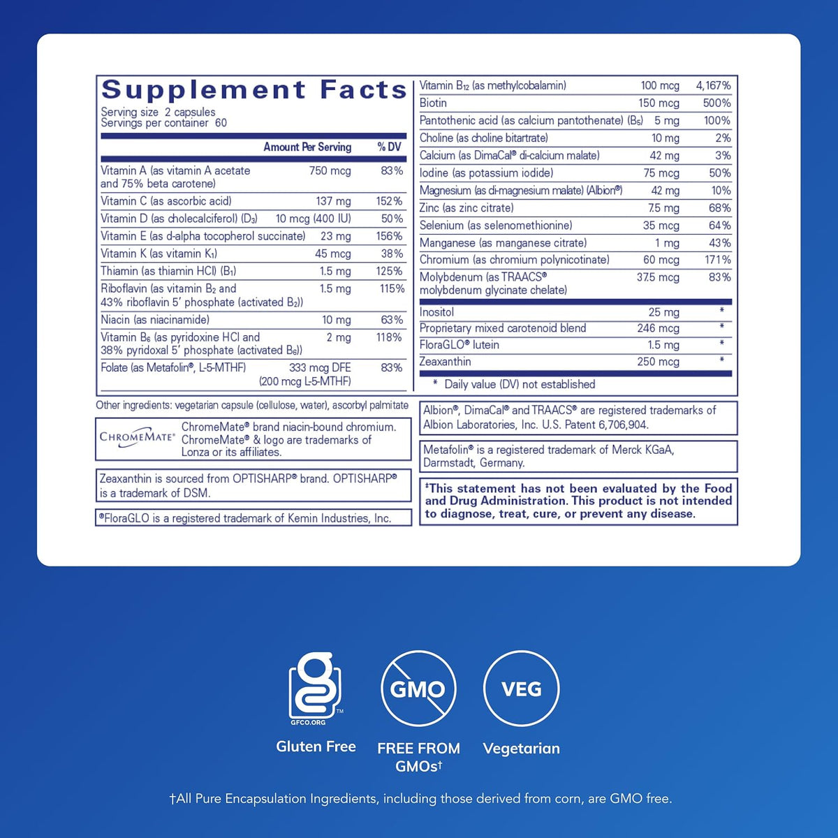Pure Encapsulations Junior Nutrients - Children & Teens Multivitamin Without Iron - with Calcium, Vitamin D3 & Vitamin C - Non-GMO & Vegetarian - 120 Capsules - görsel 2