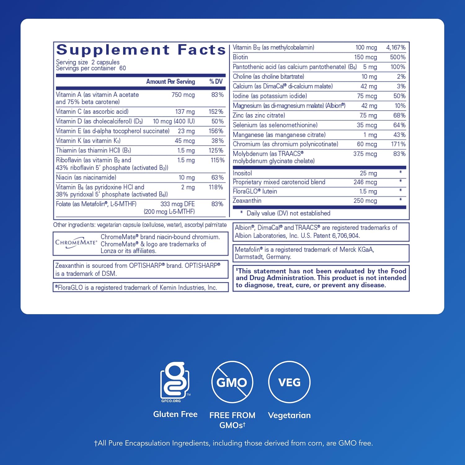 Pure Encapsulations Junior Nutrients - Children & Teens Multivitamin Without Iron - with Calcium, Vitamin D3 & Vitamin C - Non-GMO & Vegetarian - 120 Capsules - görsel 2