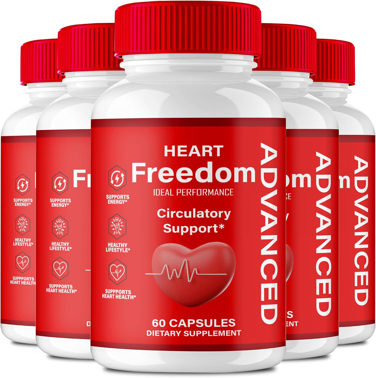 Heart Freedom Capsules - Official HeartFreedom Pills | Energy & Health Maximum Strength (5 Pack) - görsel 1