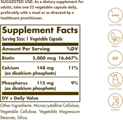 Solgar Biotin 5000 mcg