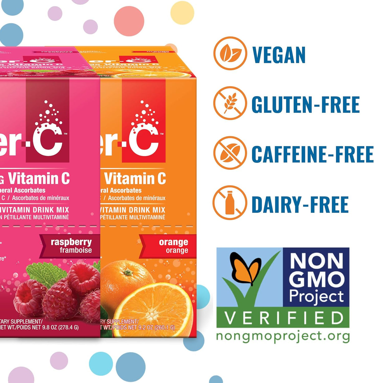 Ener-C Multivitamin Drink Mix - Orange and Raspberry, 60 Sachets - görsel 3