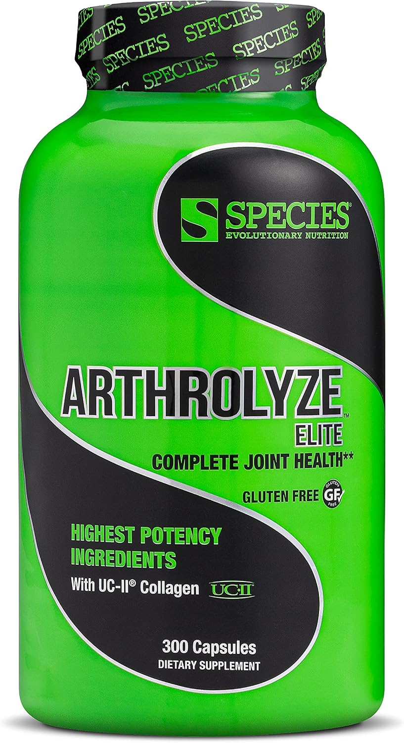 Species Nutrition Arthrolyze Elite Joint Repair Supplement – UC-II Collagen, Glucosamine, MSM, Chondroitin (300 Capsules) - görsel 1