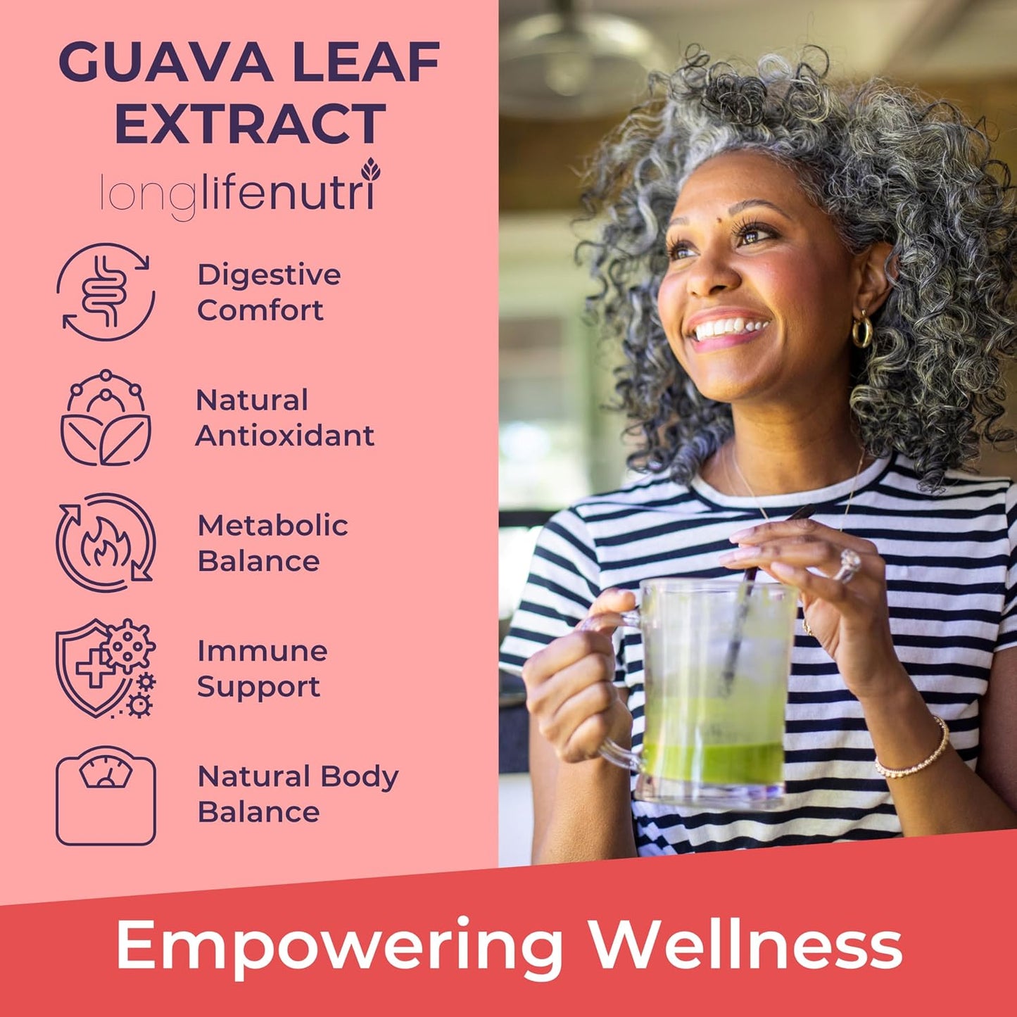 Guava Leaf Extract 1000mg – Organic Supplement, 180 Vegetarian Capsules - görsel 4