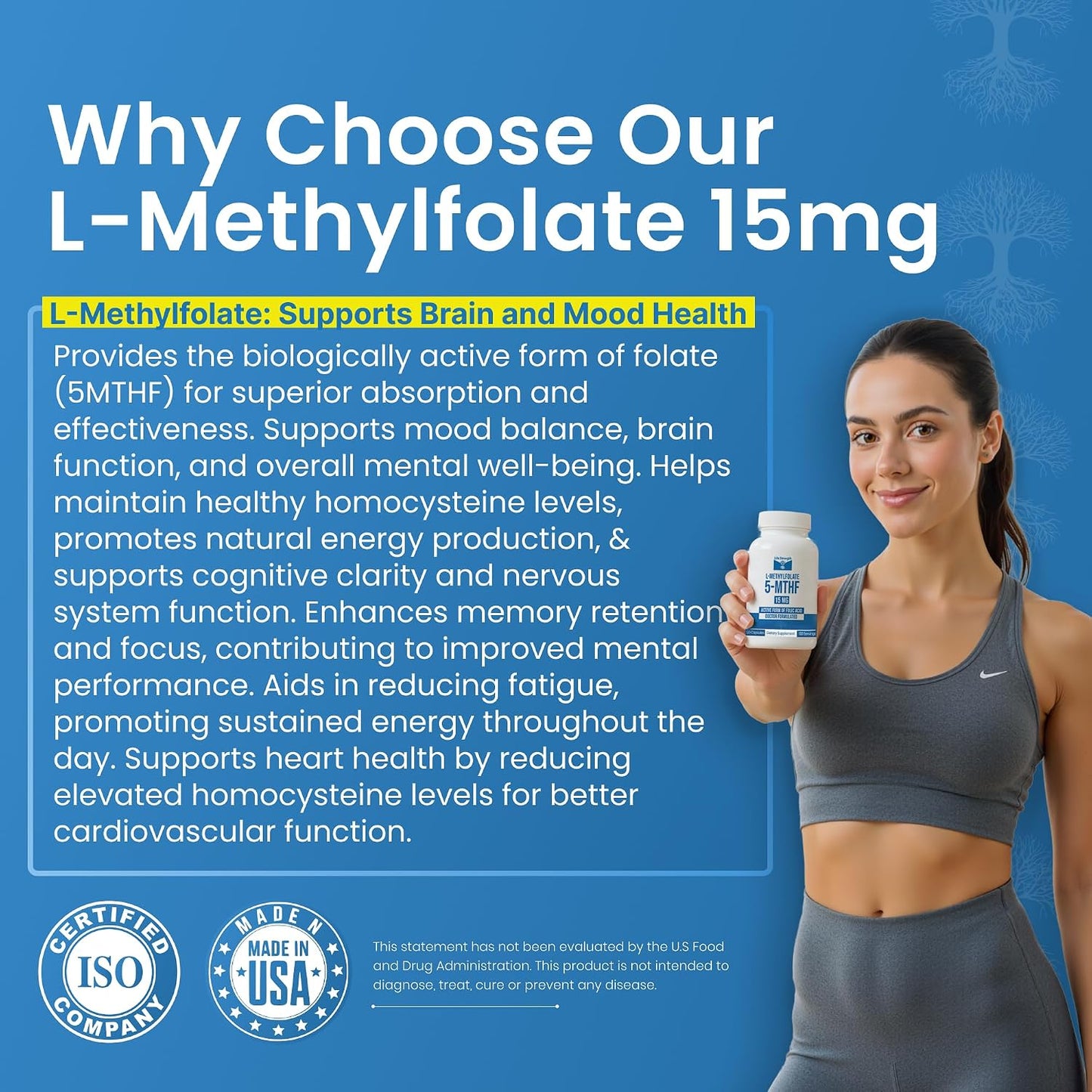 LifeStrength L-Methylfolate 15 mg, 120 Capsules - görsel 5