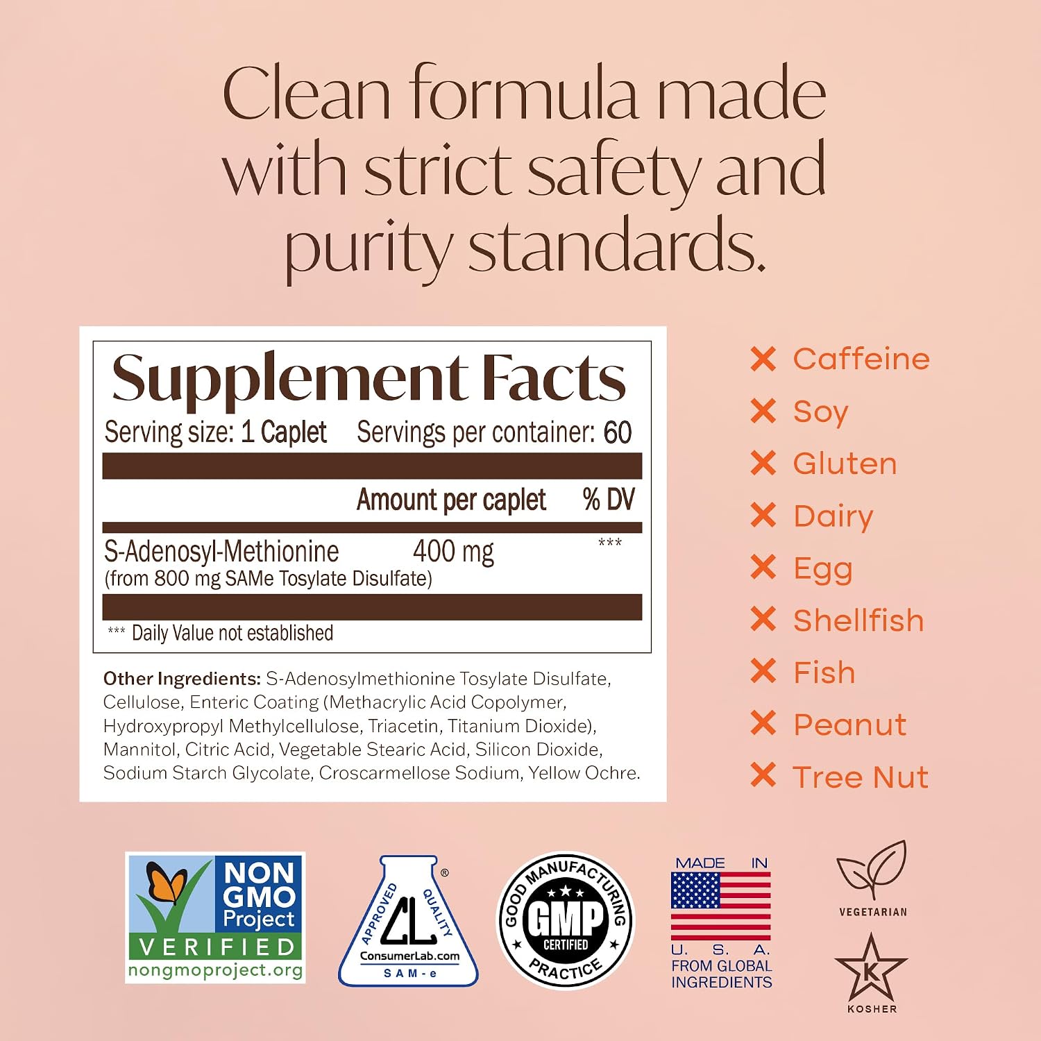 Nature's Trove SAM-e 400mg – 120 Enteric-Coated Tablets (2 Packs of 60) - görsel 6