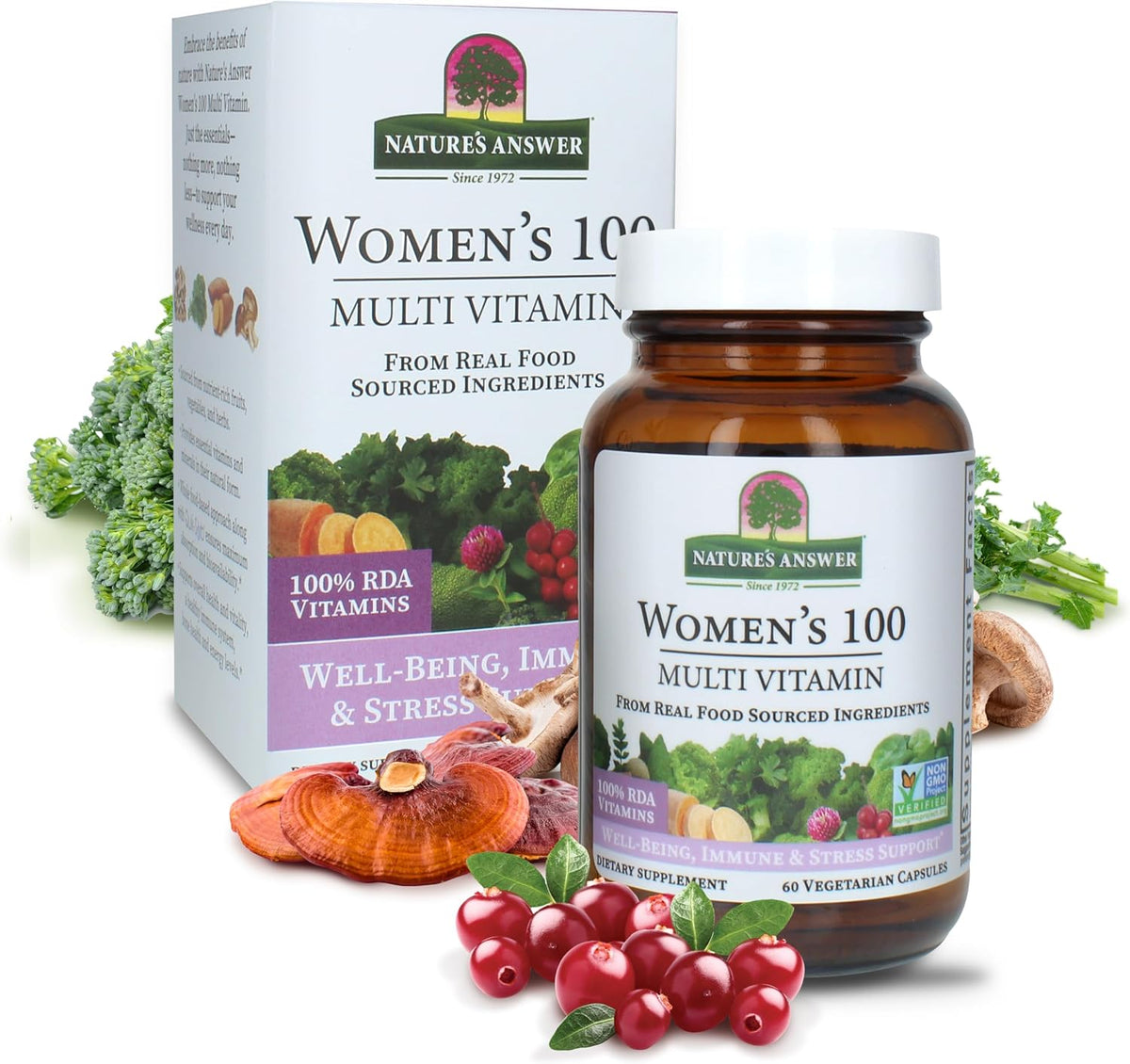 Nature's Answer Women's 100, Multivitamin, 60 Vegetarian Capsules - görsel 1