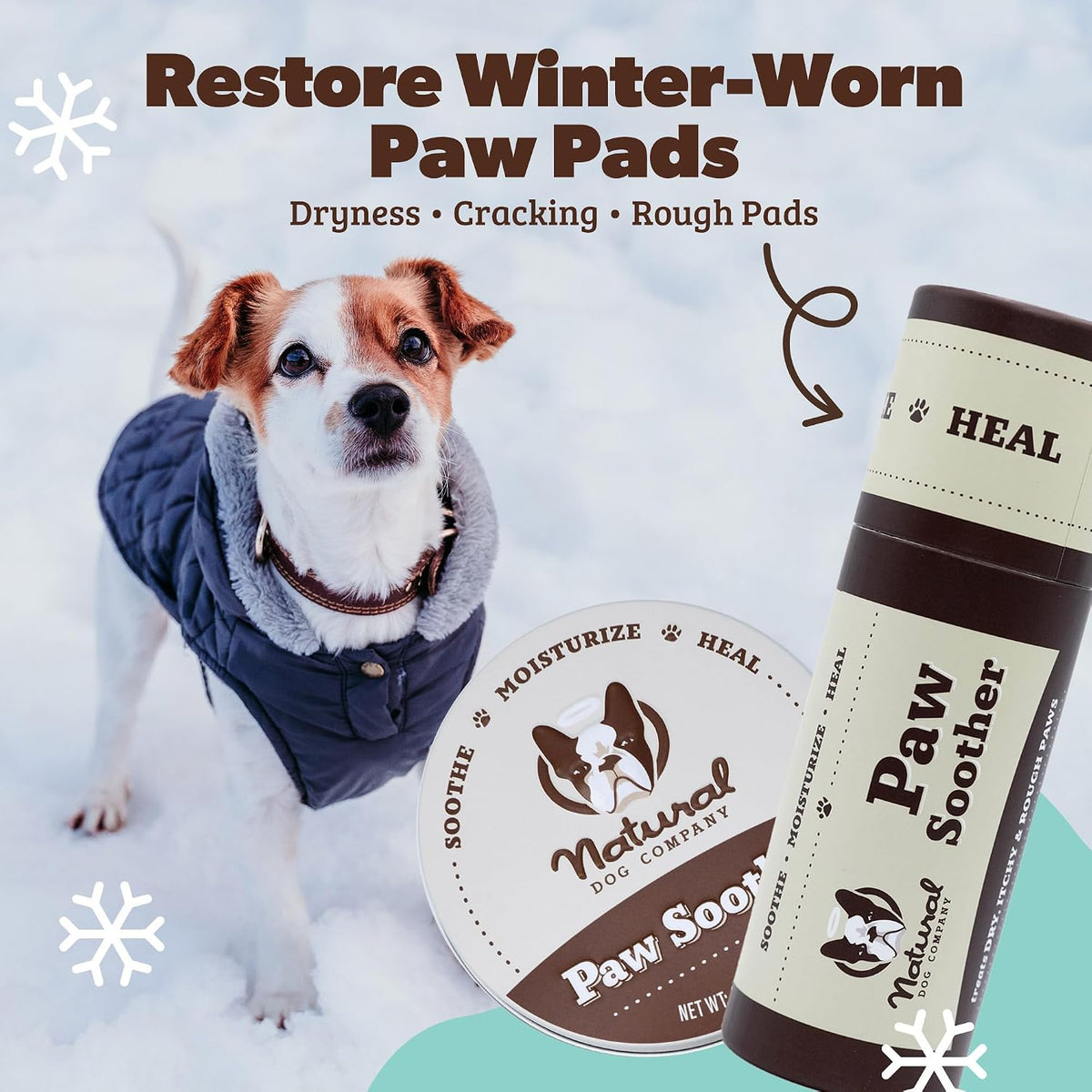 Natural Dog Company Paw Soother Balm Bundle (2 oz Tin & Travel Stick) - görsel 6