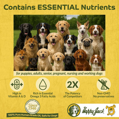 Cod Liver Fish Oil for Dogs, 16 fl oz (473 ml) | Skin & Coat Supplement, Brain, Eyes, Bones, Hip, Joint, Heart, Immune Health, Energy Booster, Omega 3 with EPA, DHA, Vitamins A, D