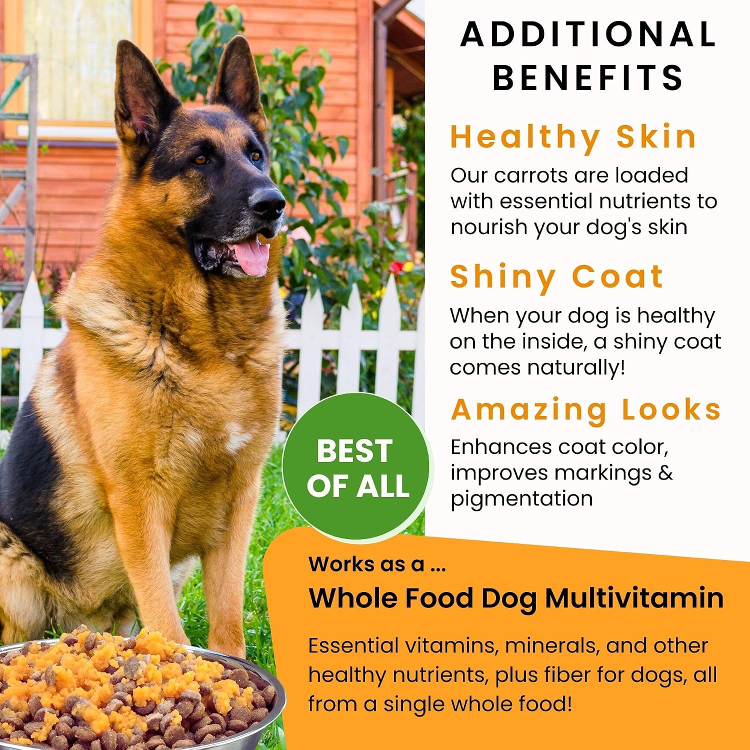Olewo Original Carrots for Dogs – Natural Dehydrated Dog Food Topper (2.5 kg) - görsel 6