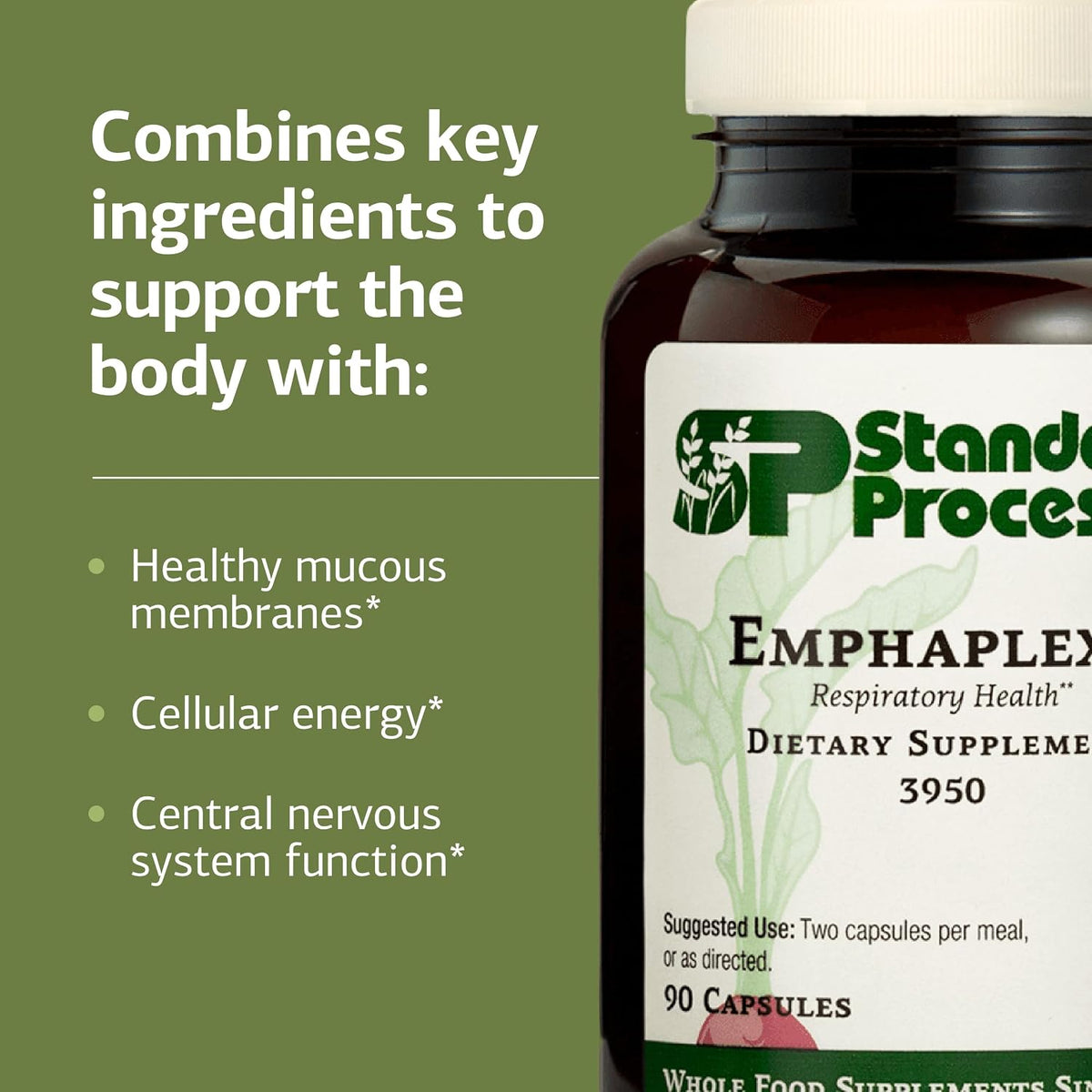 Standard Process Emphaplex - Respiratory System Supplement, 90 Capsules - görsel 4