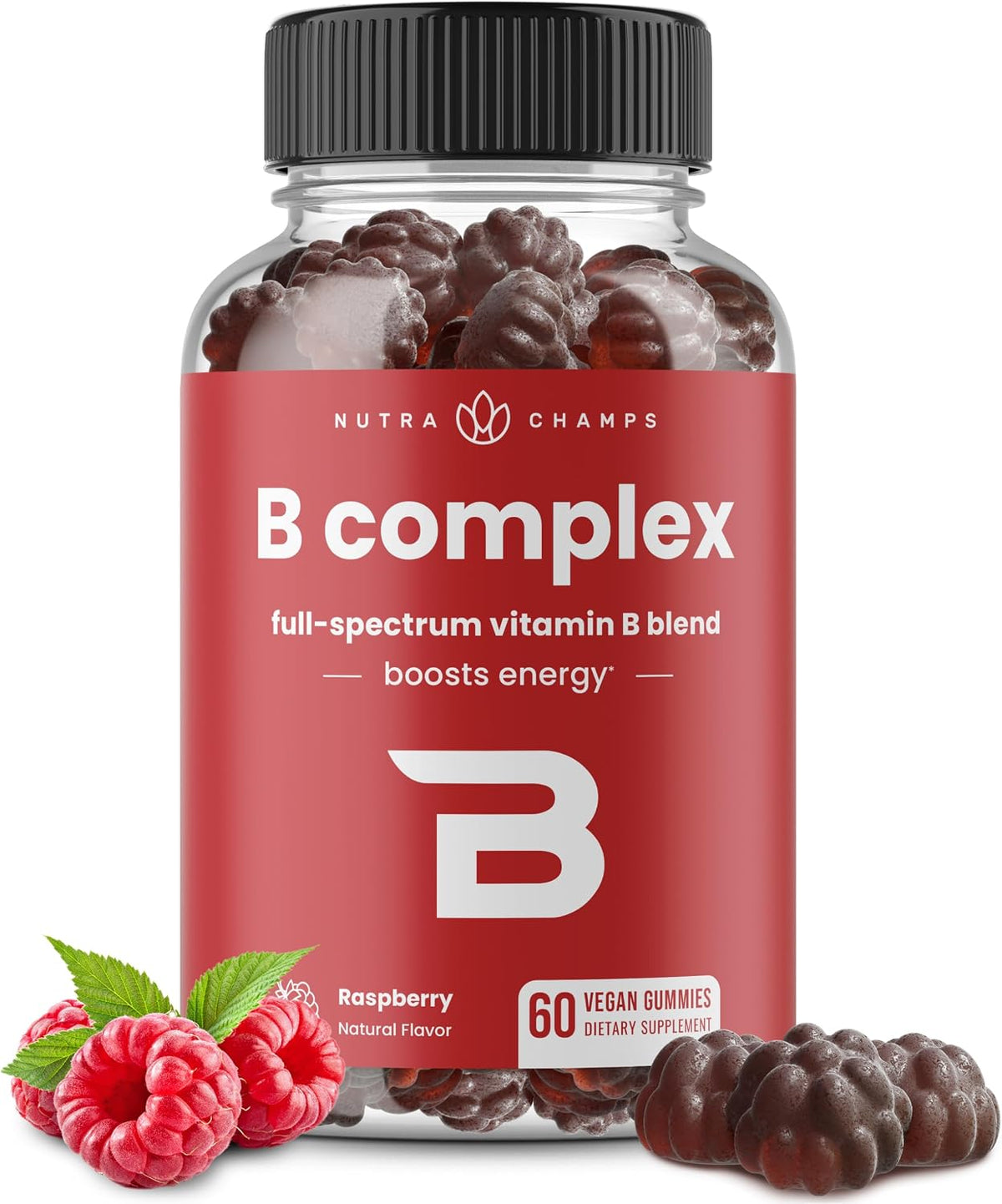 NutraChamps Vitamin B Complex Gummies – Complete B Vitamin Supplement with Methylcobalamin - görsel 1