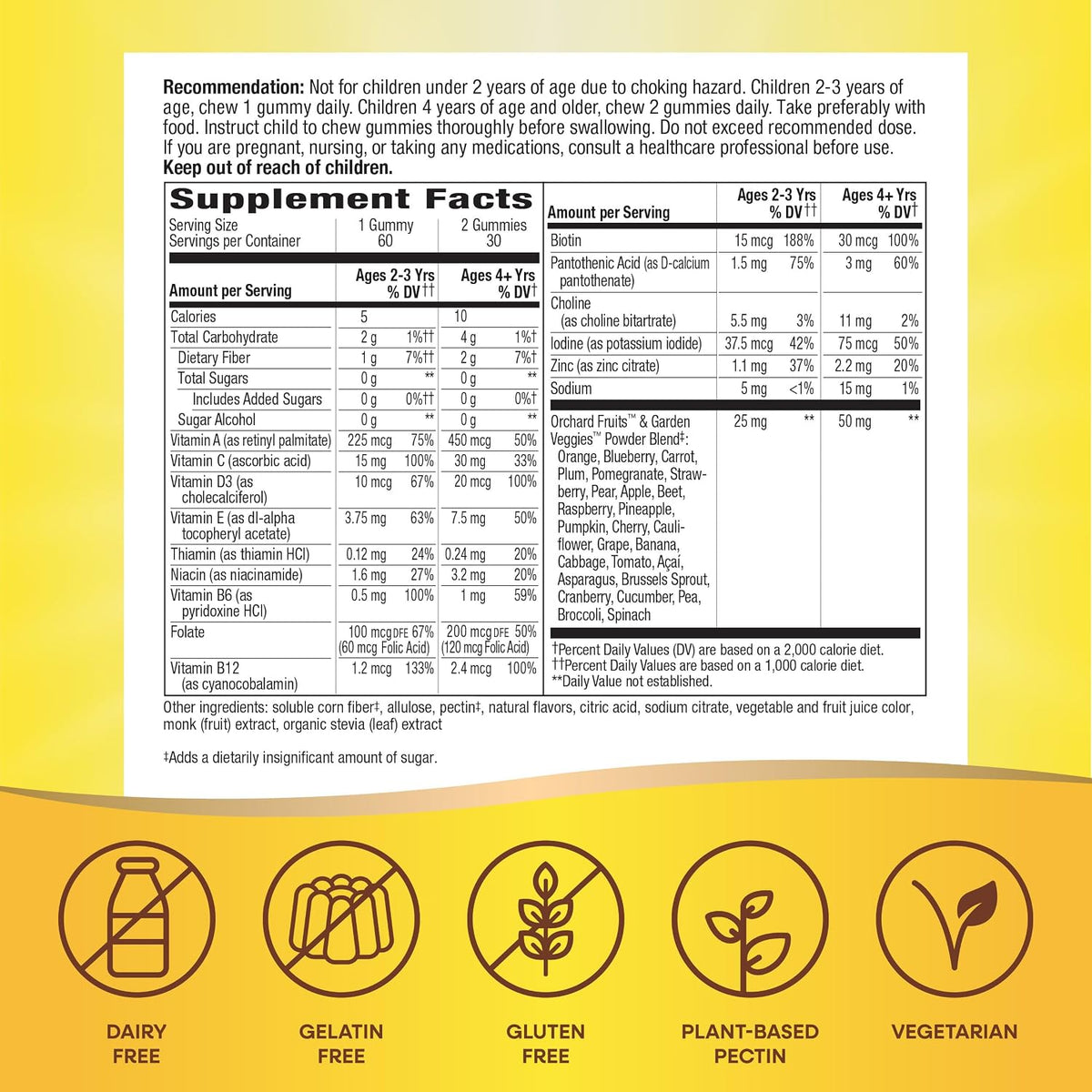 Nature's Way Alive! Kids Zero Sugar Gummy Multivitamins - Berry Citrus - 60 Gummies - görsel 4