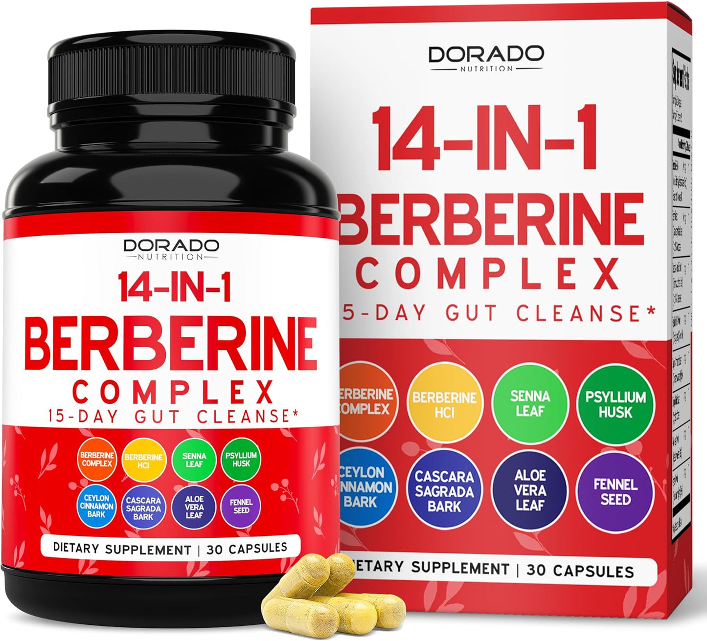 DORADO NUTRITION Berberine Gut Cleanse Food Supplement – 30 Capsules - görsel 1