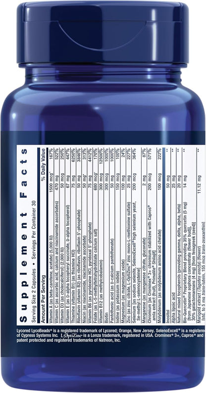 Life Extension Two-Per-Day Multivitamin - for Heart, Brain, Blood Vessel & Cellular Health - Gluten-Free – Non-GMO – 60 Capsules