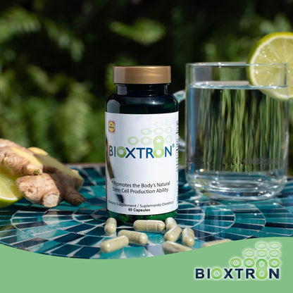 Bioxtron Natural Stem Cell Supplement Capsules – Cellular & Antioxidant Support Formula with Blue Green Algae and Spirulina – 60 Capsules