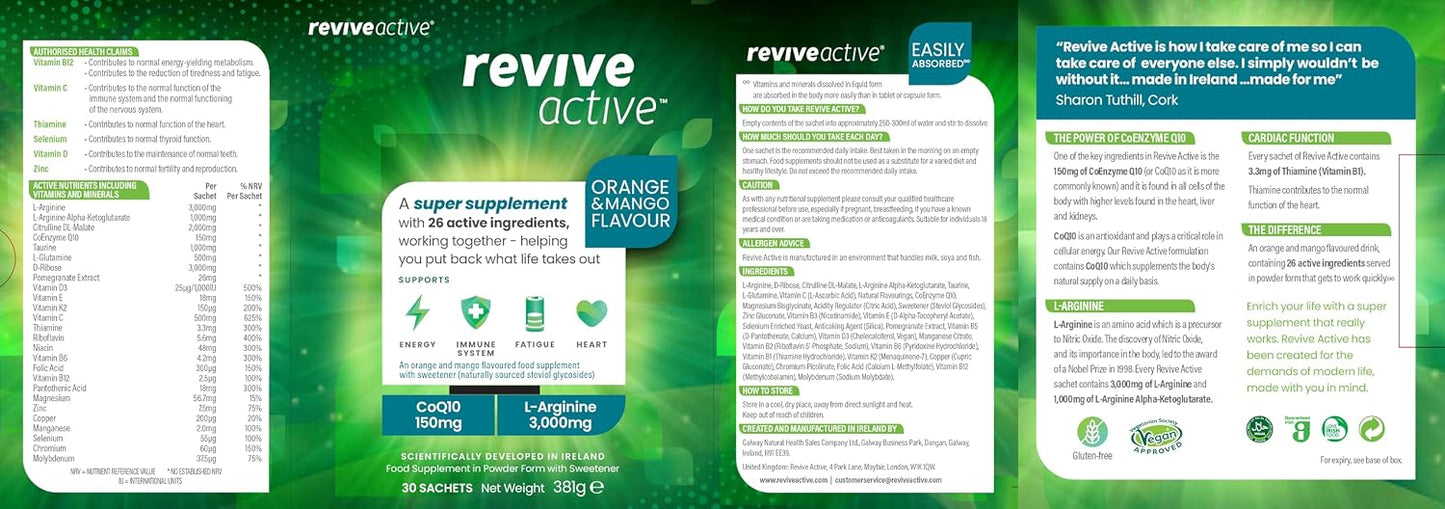 Revive Active Vitamin Mineral and Amino Complex, 30-Day Supply - görsel 7