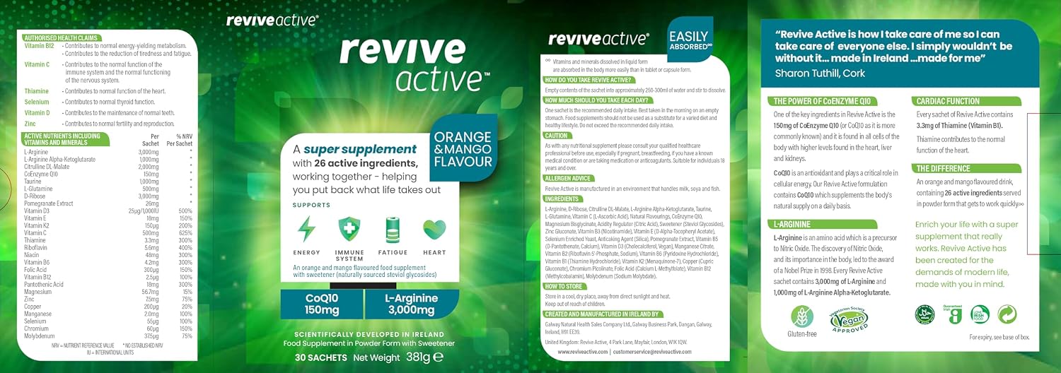 Revive Active Vitamin Mineral and Amino Complex, 30-Day Supply - görsel 7