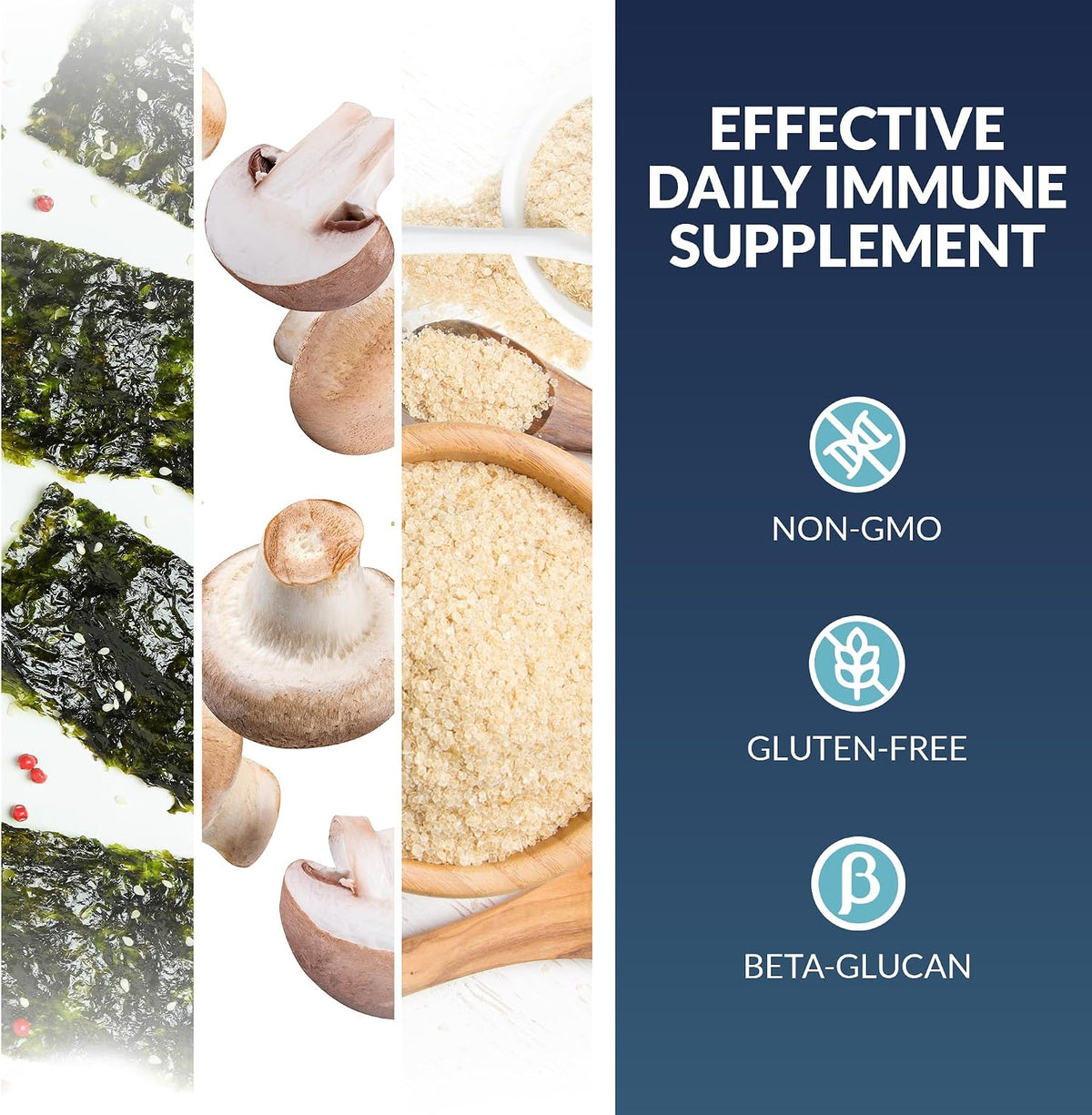Life Source Basics Immune Support Activator - High-Purity Beta 1,3/1,6 Glucan - 500 mg, 60 Capsules - görsel 4