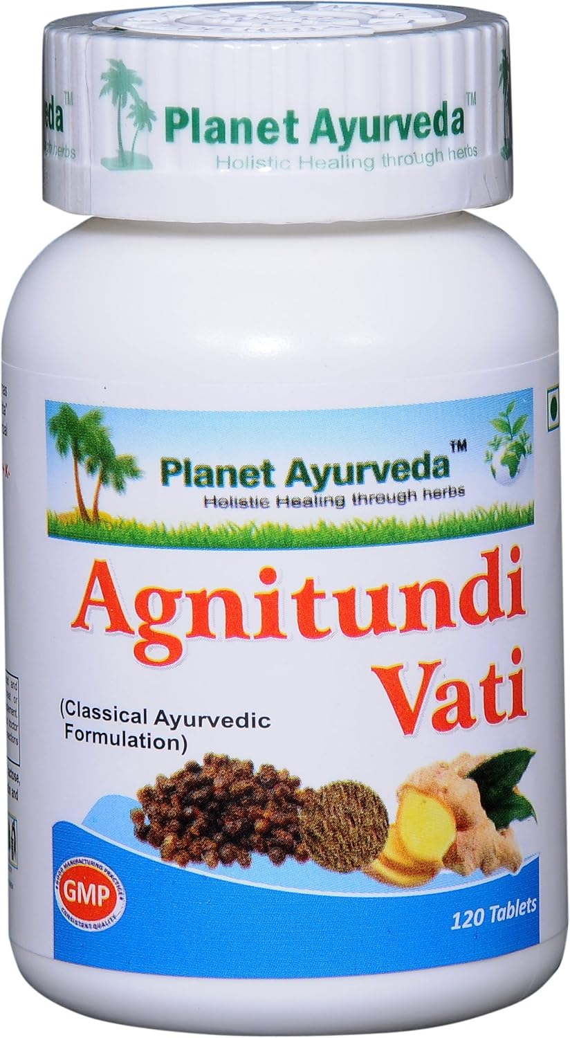 Planet Ayurveda Agnitundi Vati - Herbal Tablets, 500 mg, 240 Tablets - görsel 2