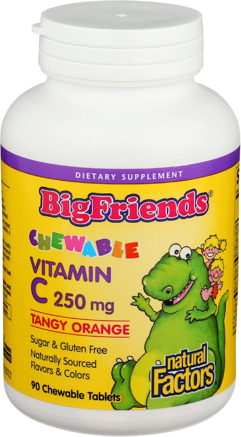 BigFriends Chewable Vitamin C 250 mg - Tangy Orange - 90 Tablets - görsel 1