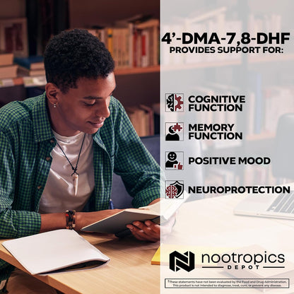 Nootropics Depot 4'-DMA-7,8-DHF 10mg Capsules (30 Count)