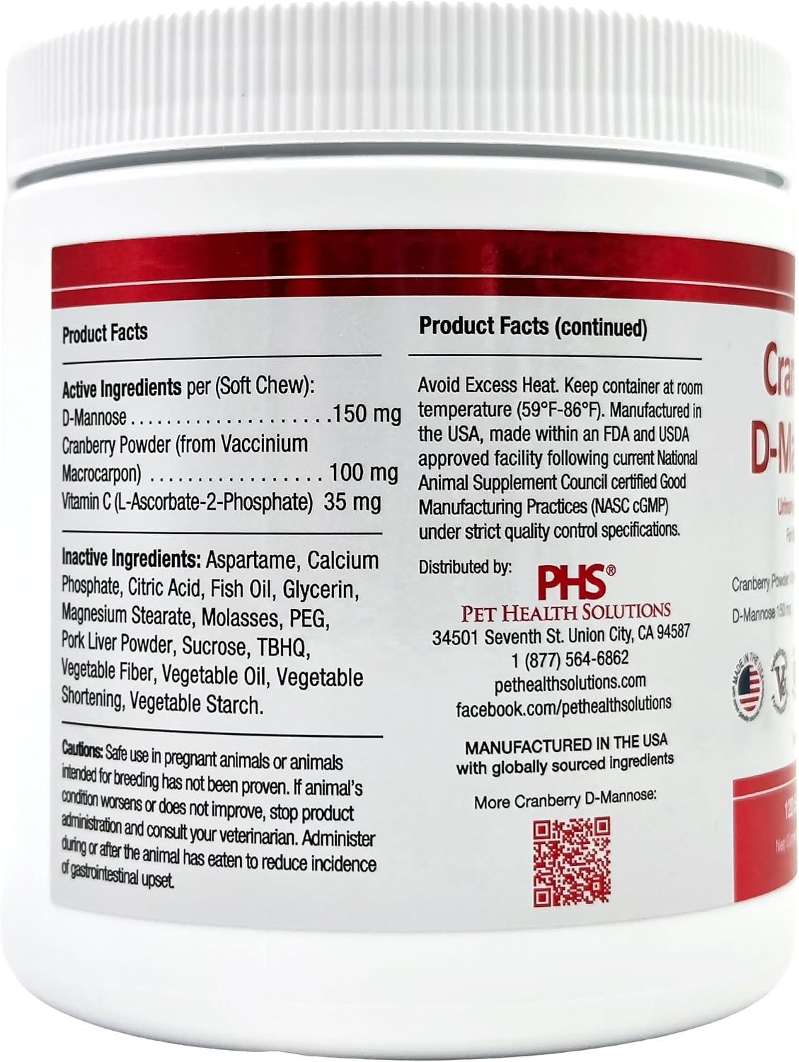 Pet Health Solutions Cranberry D-Mannose Urinary Tract Support Soft Chews for Cats and Dogs - görsel 9