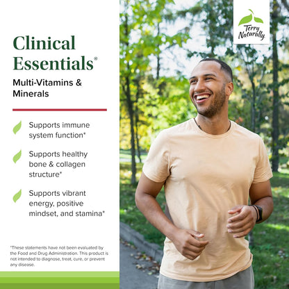 Terry Naturally Clinical Essentials – Supplement for Bone, Cardiovascular and Immune Health with Chelated Minerals, B-Vitamins & Vitamin C – 60 Tablets (Pack of 2)
