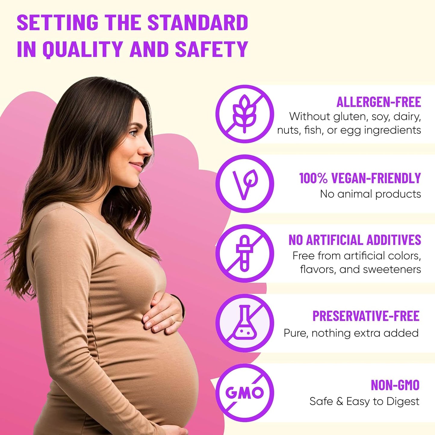 Mama's Select Prenatal Vitamins with Vegan DHA – Fish-Free, Allergen-Free, Methylated Folate & B Vitamins, No Biotin - görsel 7