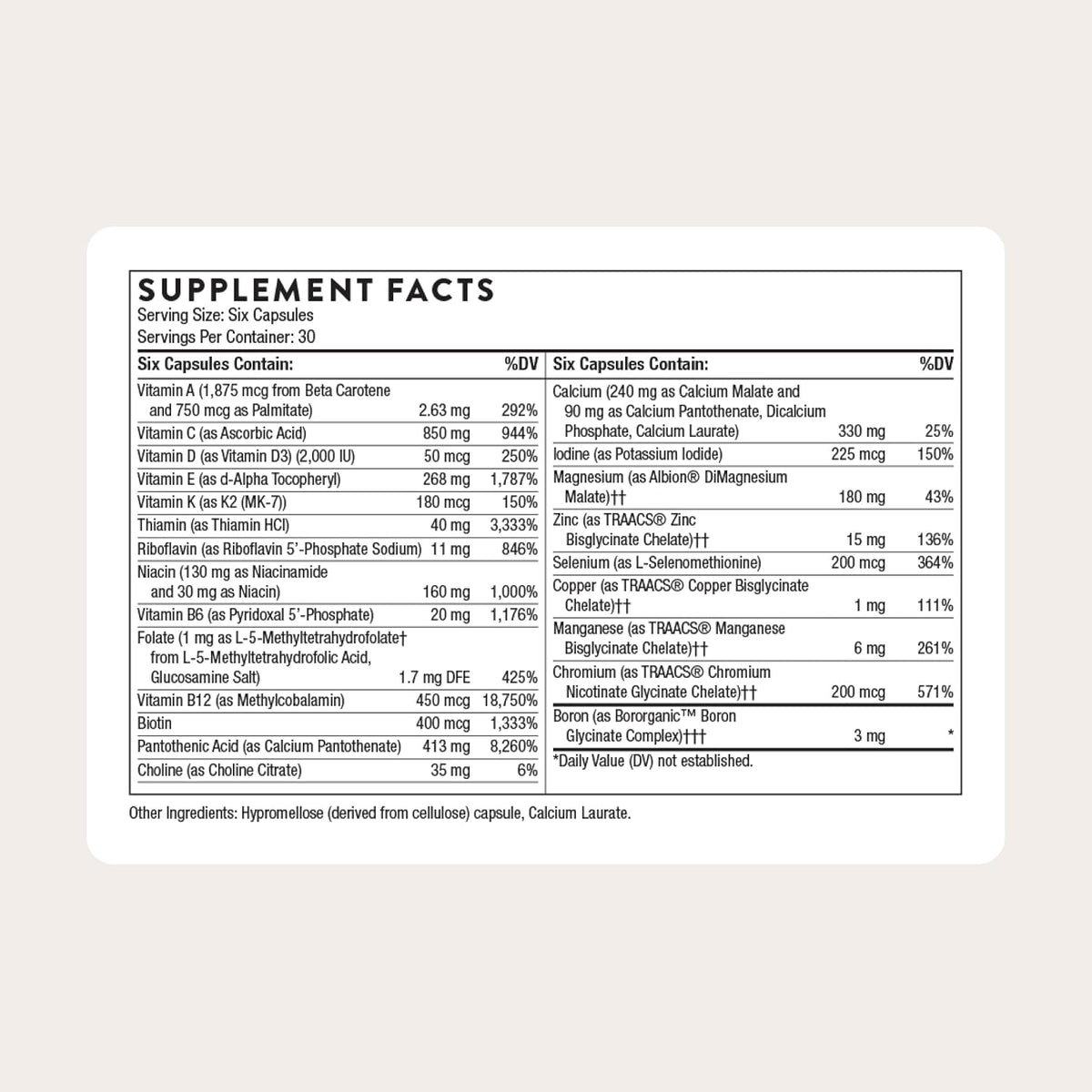 THORNE – Women's Multi 50+ – Comprehensive Daily Multivitamin – 180 Capsules - görsel 2