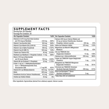 THORNE – Women's Multi 50+ – Comprehensive Daily Multivitamin – 180 Capsules