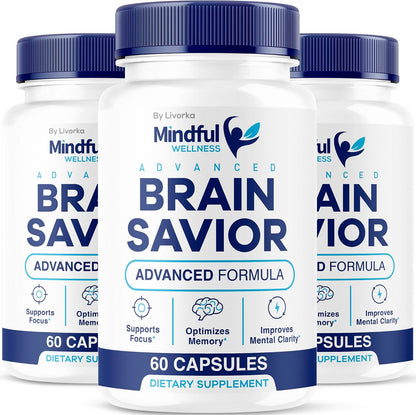 Mindful Wellness Advanced Brain Saviour Capsules (3 Pack) - 180 Capsules