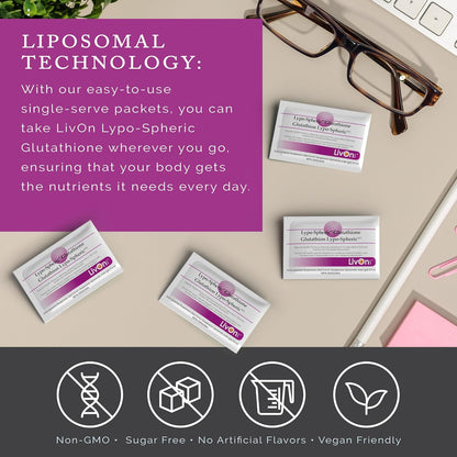 Lypo-Spheric Glutathione - 2 Cartons (60 Sachets) - 450 mg Liposomal Glutathione