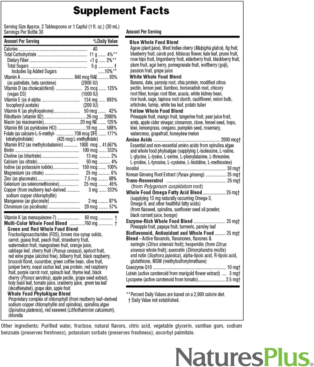 NaturesPlus Source of Life GOLD Multivitamin Liquid - 30 fl oz (30 Servings) - görsel 5