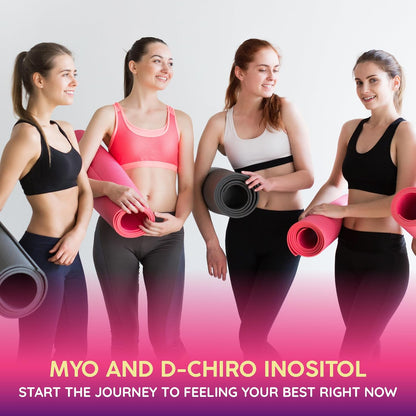 Myo & D-Chiro Inositol Food Supplement – Women's Balance Formula with Ashwagandha, Maca, Chasteberry, Berberine and Black Pepper – 90 Capsules