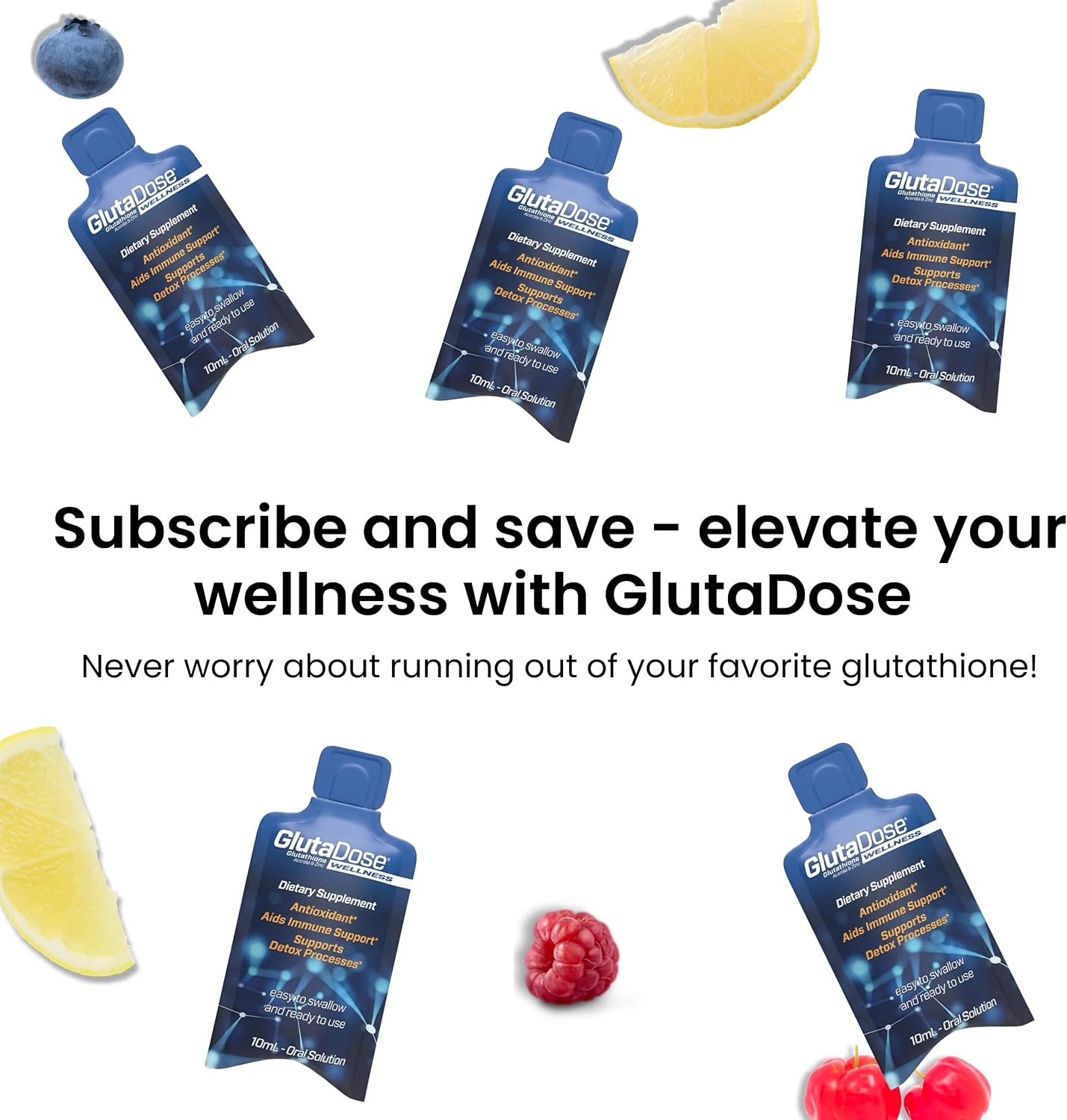 Liquid Glutathione Supplement with Zinc & Acerola – Lemon Berry Sachets – 30 Packets - görsel 9