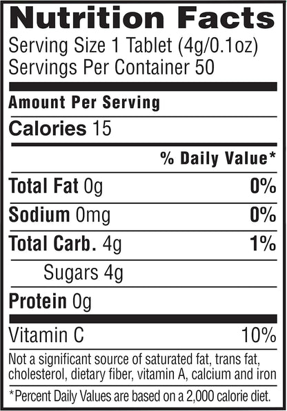 ReliOn Glucose Tablets - Orange Flavour - 50 Count