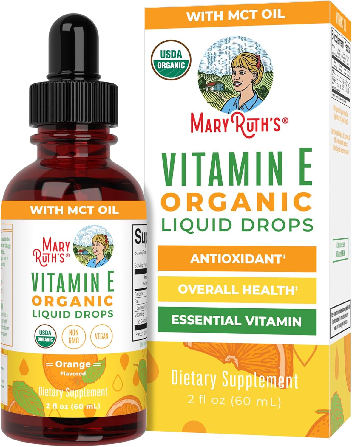MaryRuth Organics USDA Organic Vitamin E Liquid Drops - 59 ml, 30 Servings - görsel 1