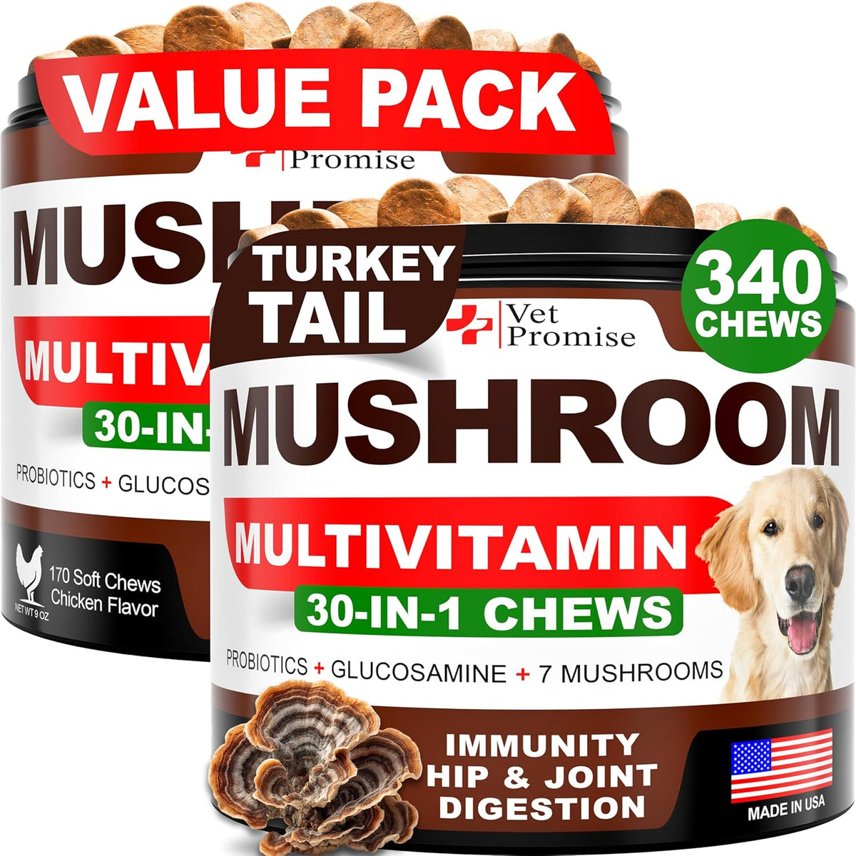 Vet Promise Dog Multivitamin Chewable with Glucosamine - 120 Chews - görsel 8