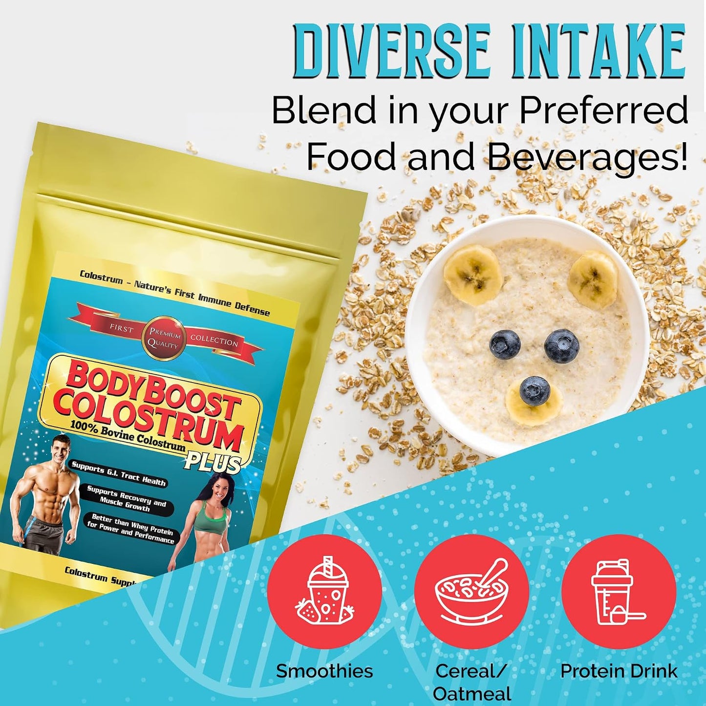 BodyBoost Colostrum Whole - 100% Bovine Colostrum Powder for Immune Support and Gut Health, Grass-Fed, 227g - görsel 6