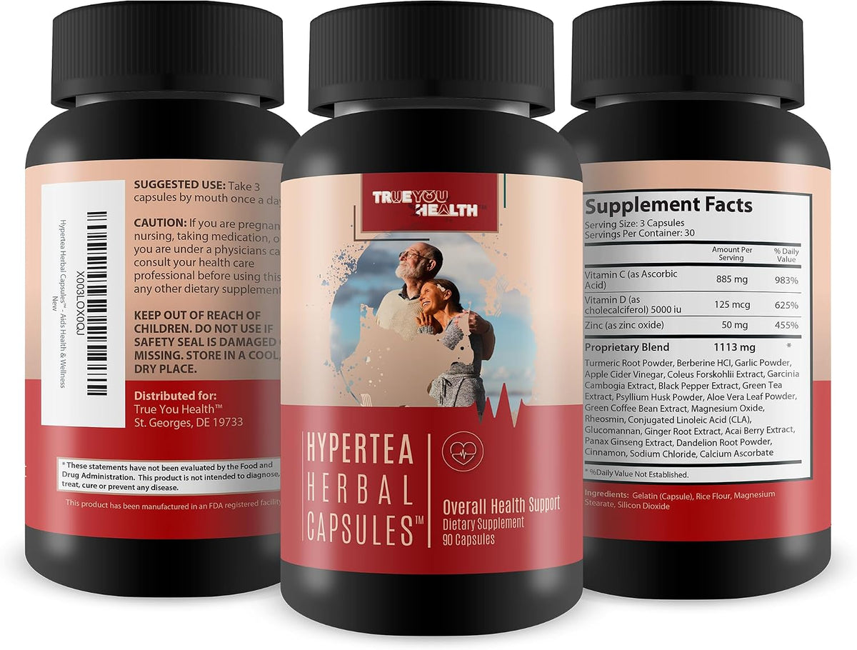 Hypertea Herbal Capsules – Daily Health – Plant-based ingredients: A herbal formula can be a good choice for those – Image 4