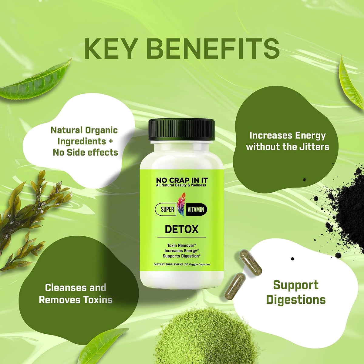 No Crap In It Detox Vitamins (30) - görsel 8