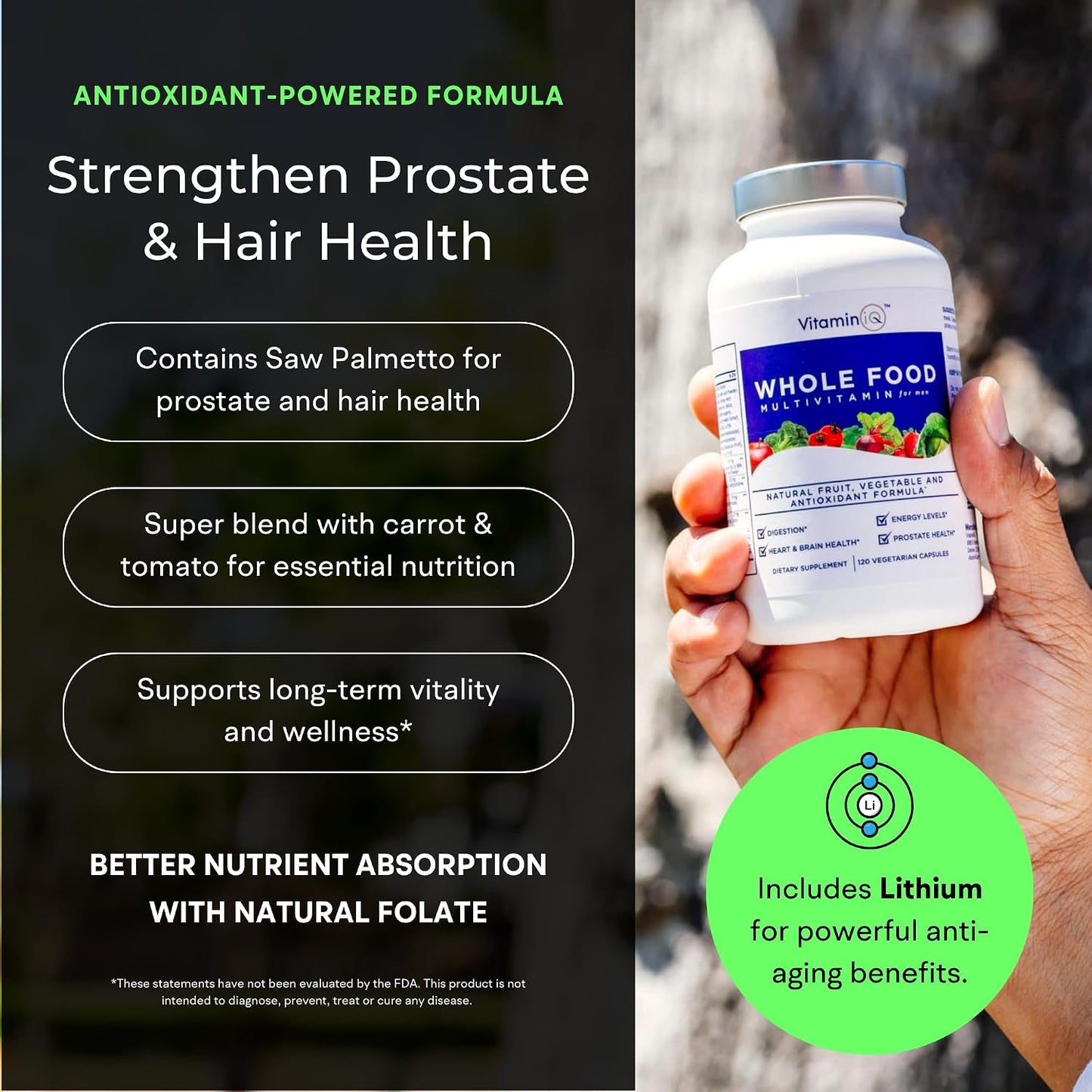 Whole Food Multivitamin for Men – 120 Vegetarian Capsules - görsel 4