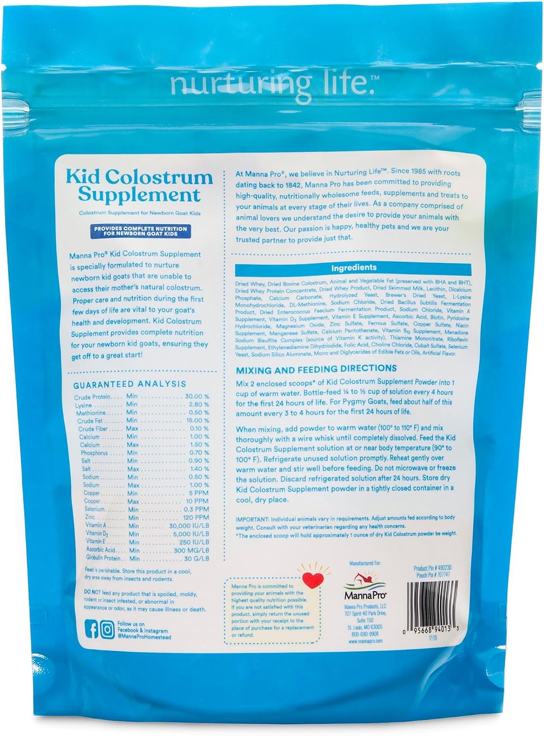 Manna Pro Goat Kid Colostrum Supplement - 8 oz - görsel 2