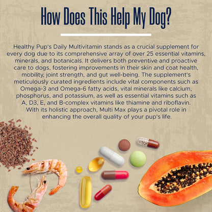 Healthy Pup Multi Max Dog Multivitamin Supplement – 120 Soft Chews