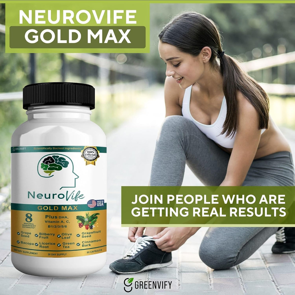 NeuroVife Gold Max Nootropic Formula – Cognitive Focus and Clarity Complex, 60 Capsules - görsel 7
