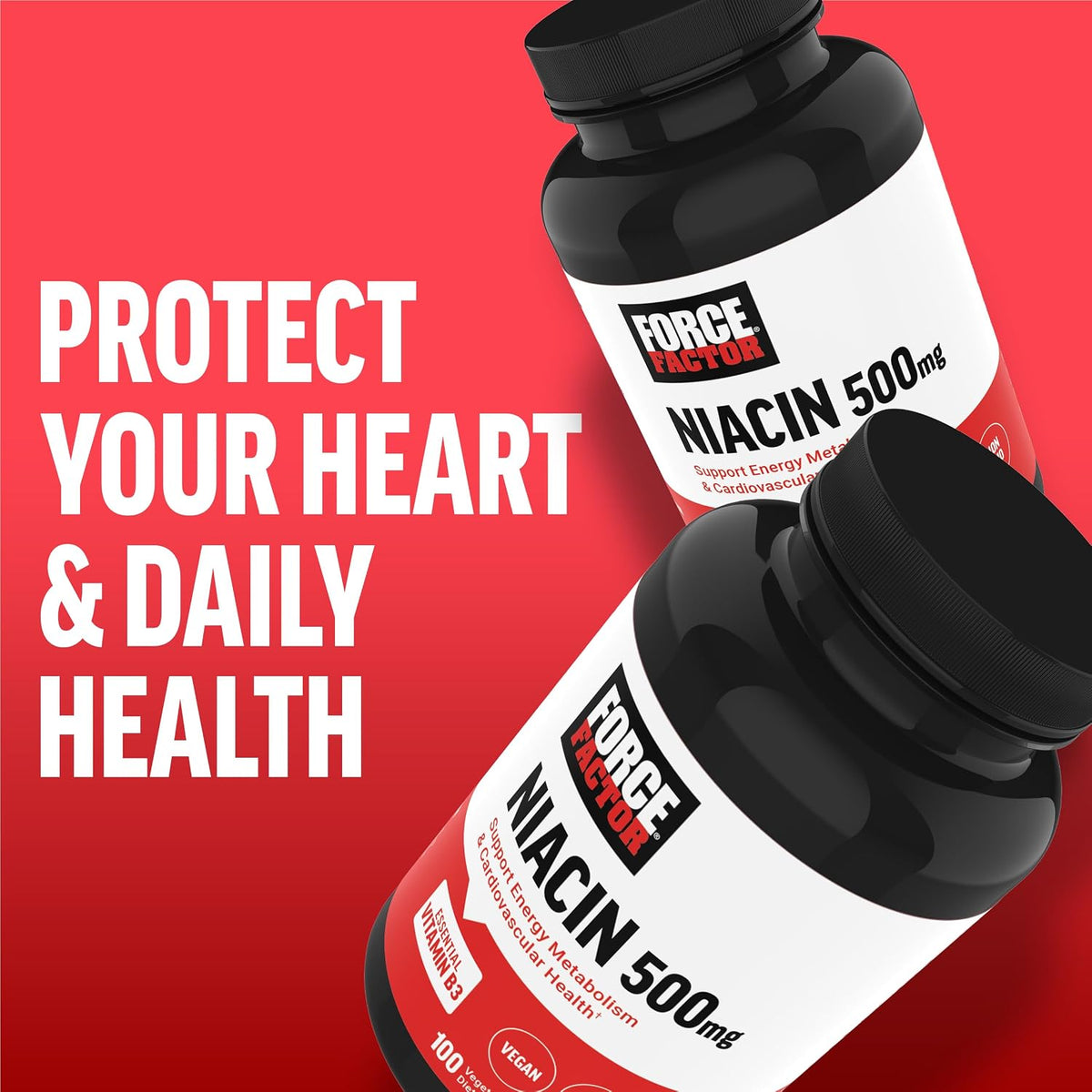 Force Factor Niacin 500mg – Vitamin B3 Supplement for Energy & Circulation Support - görsel 6