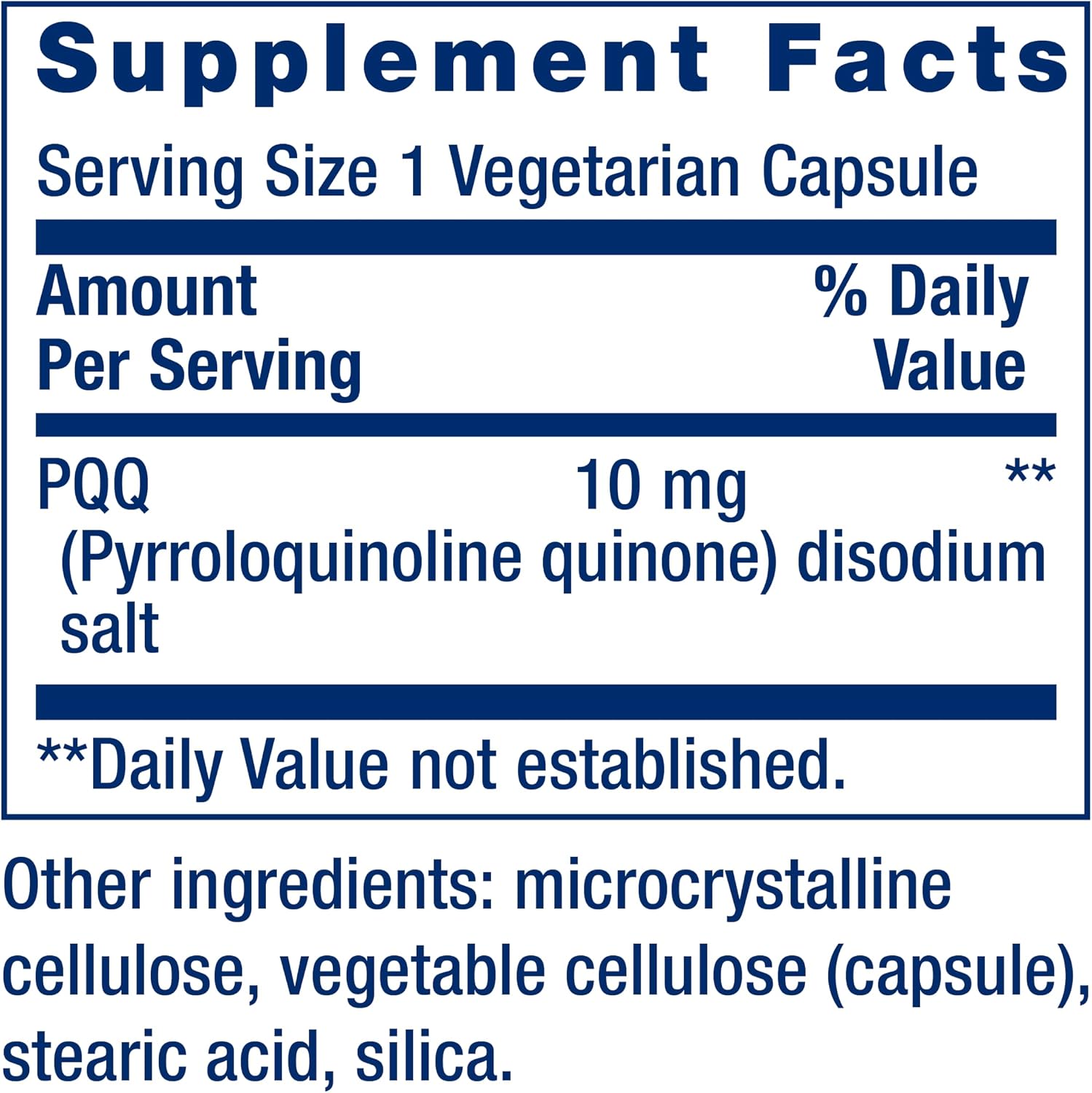 Life Extension PQQ Caps 10 mg – Mitochondrial Energy Support – 60 Vegetarian Capsules - görsel 3