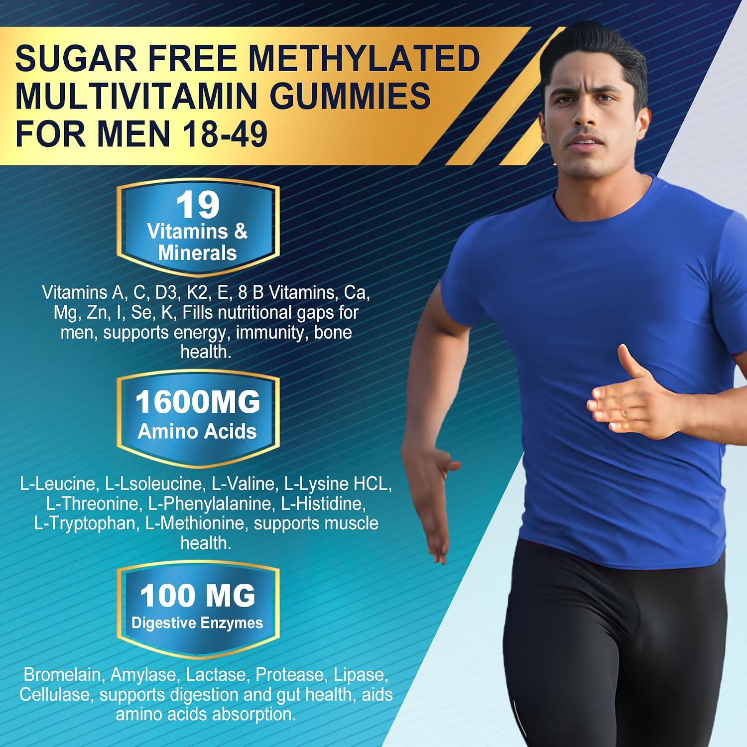 Nextdia Methylated Multivitamin for Men Gummies - 2 Pack - görsel 5