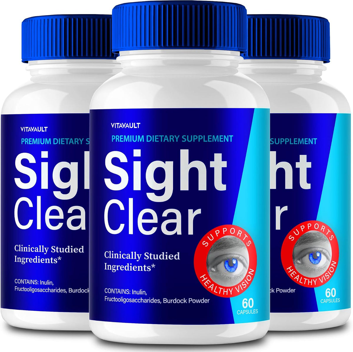 (3 Pack) Sight Clear Eye Supplement Capsules, Sight Clear Pills – Maximum Strength, SightClear Supplement for Vision Vitamin (180 Capsules) - görsel 1
